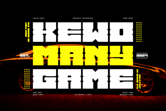 Unleashing Bold Design: The Kewomany Game Typeface